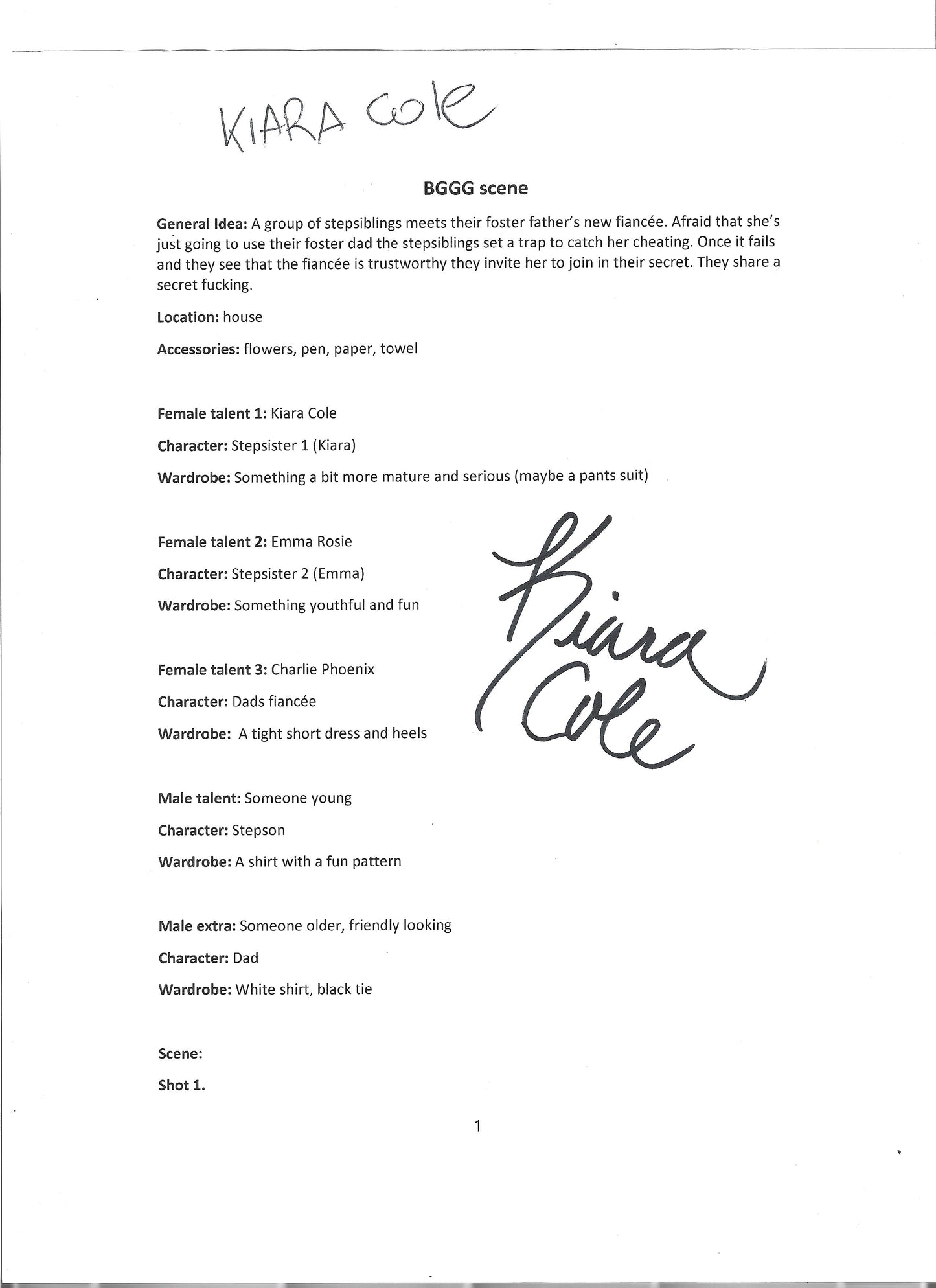 Signed Script