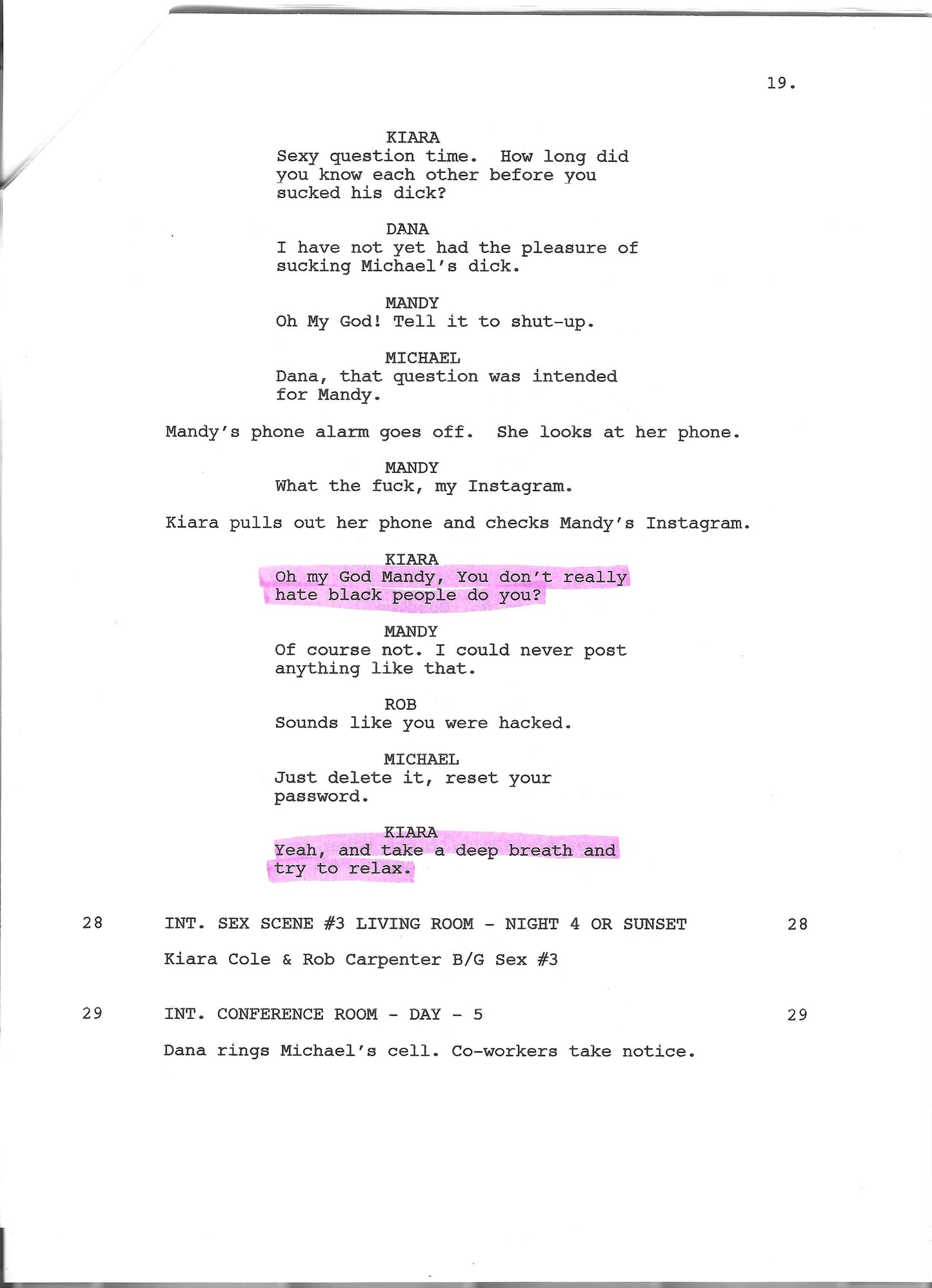 “Love, Sex, & Robots” Signed Script