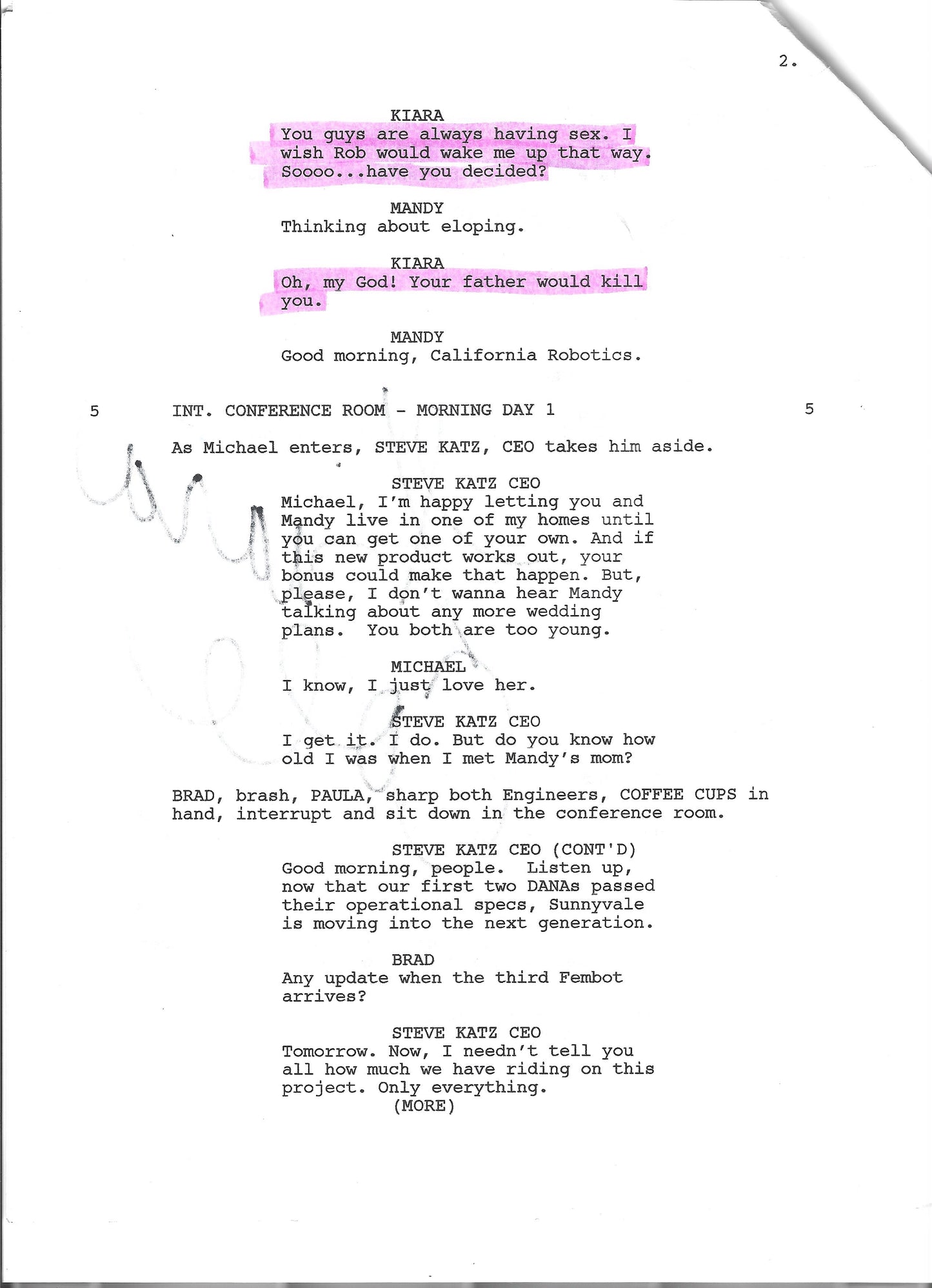“Love, Sex, & Robots” Signed Script