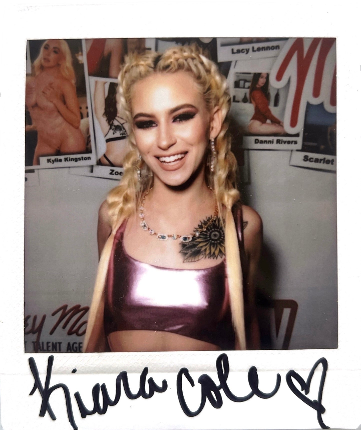 Signed Polaroid and Dress