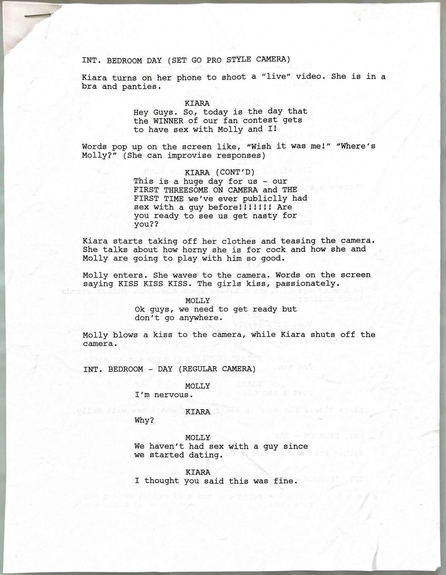 “The Fan” Signed Script